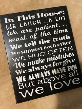 'In This House' Inspirational Wall Plaque - Home Wall Decor BOGO